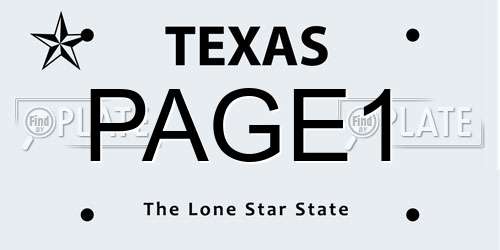 PAGE1 Texas License Plate