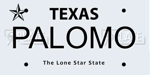 PALOMO Texas License Plate