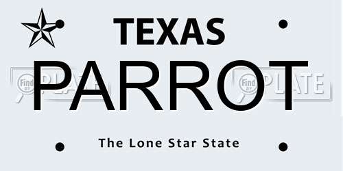 PARROT Texas License Plate