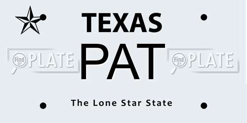 PAT Texas License Plate