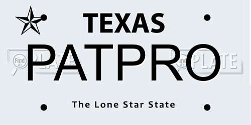 PATPRO Texas License Plate