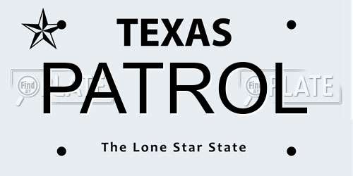 PATROL Texas License Plate