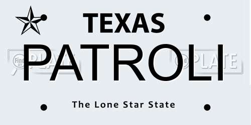 PATROLI Texas License Plate