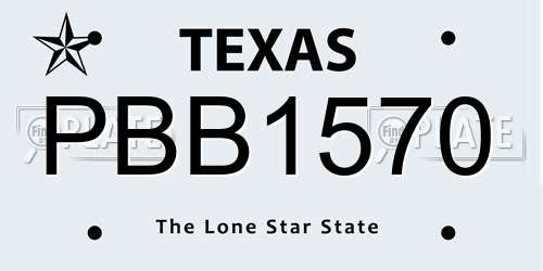 PBB1570 Texas License Plate
