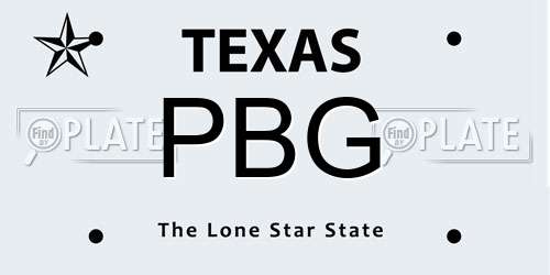 PBG Texas License Plate
