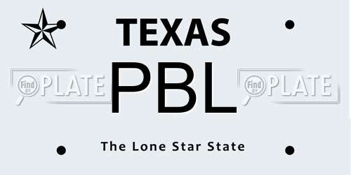 PBL Texas License Plate