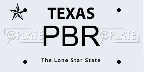 PBR Texas License Plate
