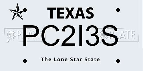 PC2I3S Texas License Plate