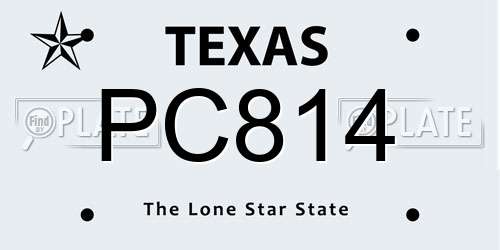 PC814 Texas License Plate