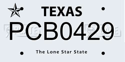 PCB0429 Texas License Plate