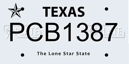 PCB1387 Texas License Plate