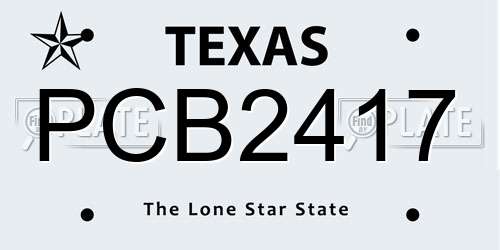 PCB2417 Texas License Plate