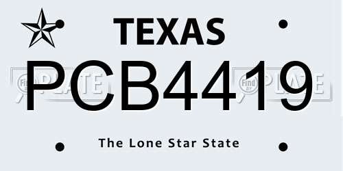 PCB4419 Texas License Plate