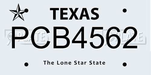 PCB4562 Texas License Plate