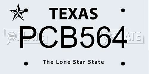 PCB564 Texas License Plate