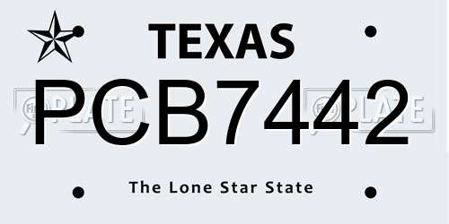 PCB7442 Texas License Plate