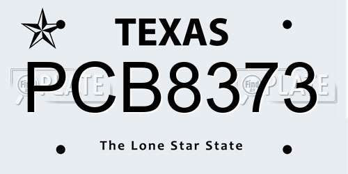 PCB8373 Texas License Plate