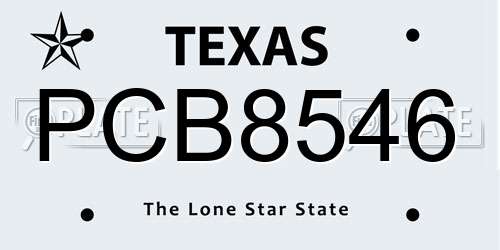 PCB8546 Texas License Plate