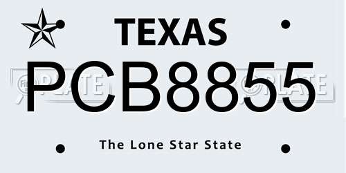 PCB8855 Texas License Plate
