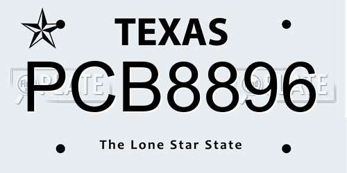PCB8896 Texas License Plate