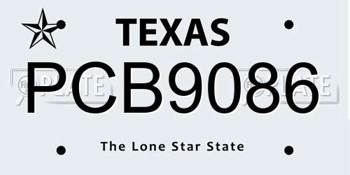 PCB9086 Texas License Plate