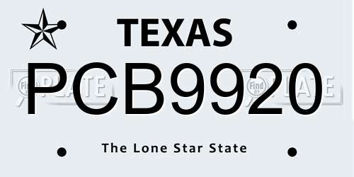 PCB9920 Texas License Plate