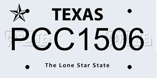 PCC1506 Texas License Plate