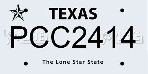 PCC2414 Texas License Plate