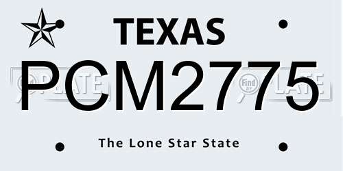 PCM2775 Texas License Plate