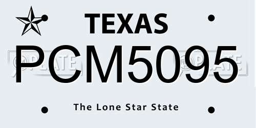 PCM5095 Texas License Plate