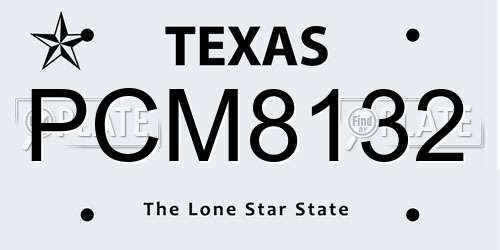 PCM8132 Texas License Plate