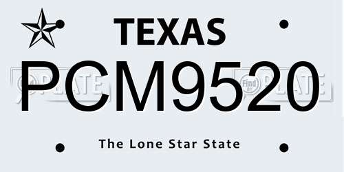 PCM9520 Texas License Plate