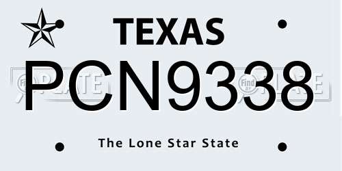 PCN9338 Texas License Plate