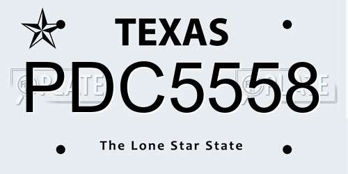 PDC5558 Texas License Plate