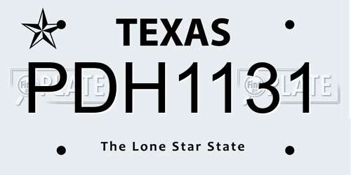 PDH1131 Texas License Plate