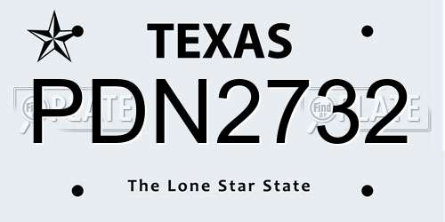 PDN2732 Texas License Plate