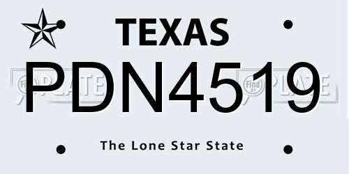 PDN4519 Texas License Plate