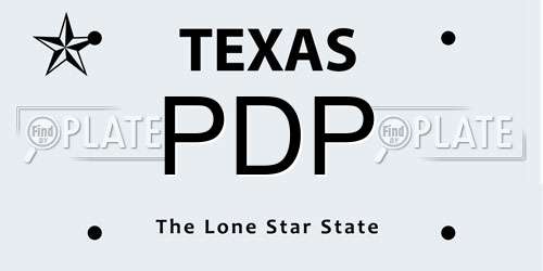 PDP Texas License Plate