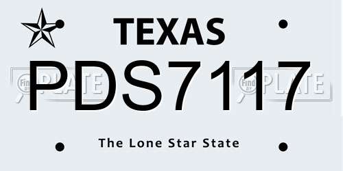 PDS7117 Texas License Plate