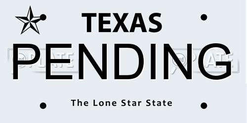 PENDING Texas License Plate