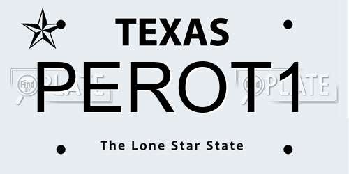 PEROT1 Texas License Plate