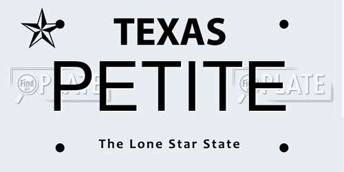 PETITE Texas License Plate