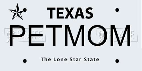 PETMOM Texas License Plate
