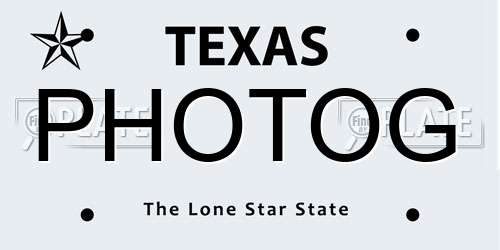 PHOTOG Texas License Plate