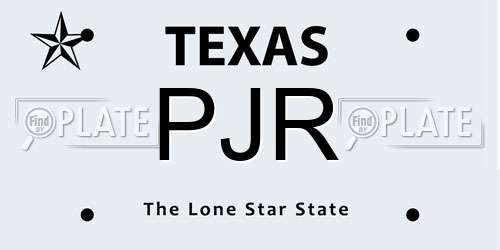 PJR Texas License Plate