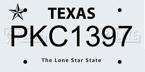 PKC1397 Texas License Plate