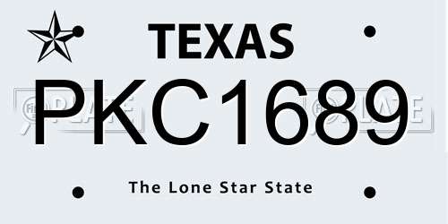 PKC1689 Texas License Plate