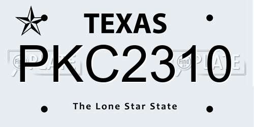 PKC2310 Texas License Plate