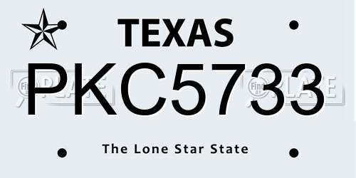 PKC5733 Texas License Plate