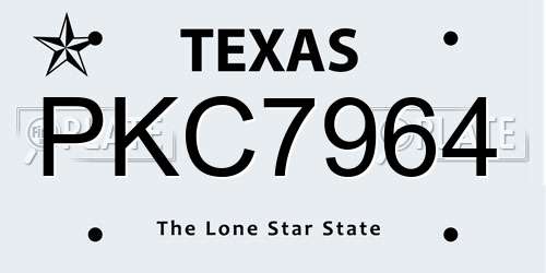 PKC7964 Texas License Plate